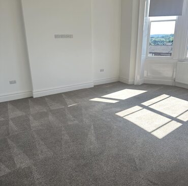 Result of a commercial carpet cleaning job