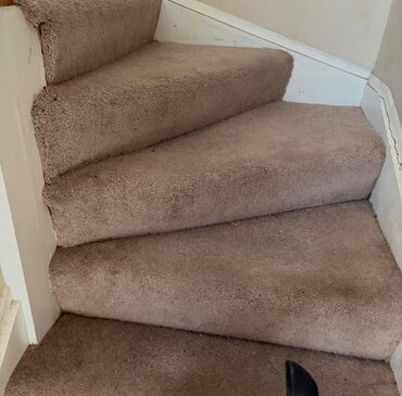 Stair & Hallway Cleaning job in progress