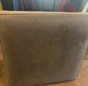Upholstery Cleaning job in progress